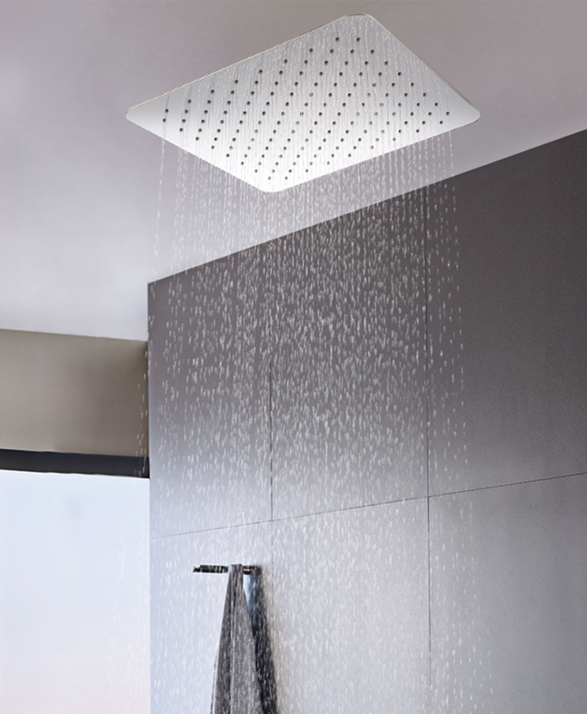 Chrome 304SS ultra thin 400mm ceiling shower head