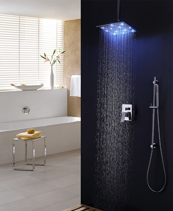 LED shower system shower set double function shower head